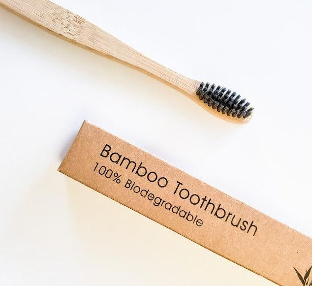 Smile Boutiques - Natural Bamboo Toothbrush with Activated Charcoal Bristle