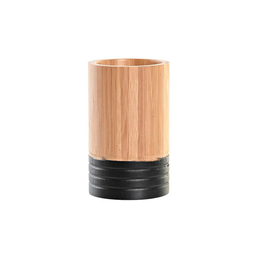DKD Home Decor - Toothbrush Holder Natural Bamboo & Black