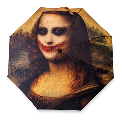 Brolly LTD Mona Lisa's Smile Compact limited edition umbrella — front view