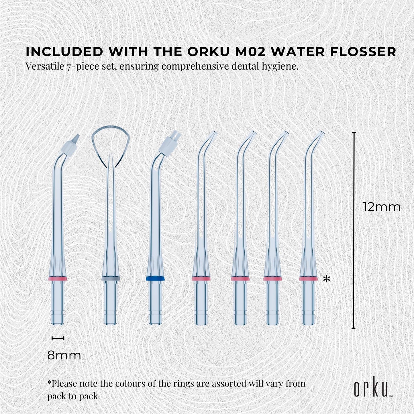 Orku - Water Jet Dental Flosser 600ml Black Electric Oral Pressure Tooth Irrigator