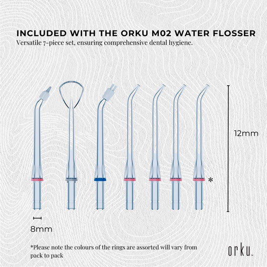 Orku - Water Jet Dental Flosser 600ml Black Electric Oral Pressure Tooth Irrigator
