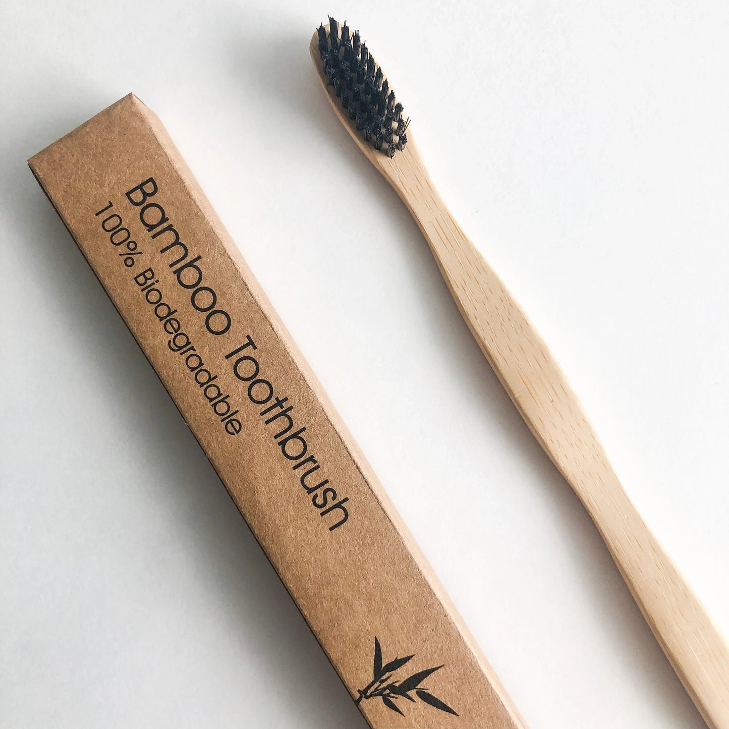 Smile Boutiques - Natural Bamboo Toothbrush with Activated Charcoal Bristle